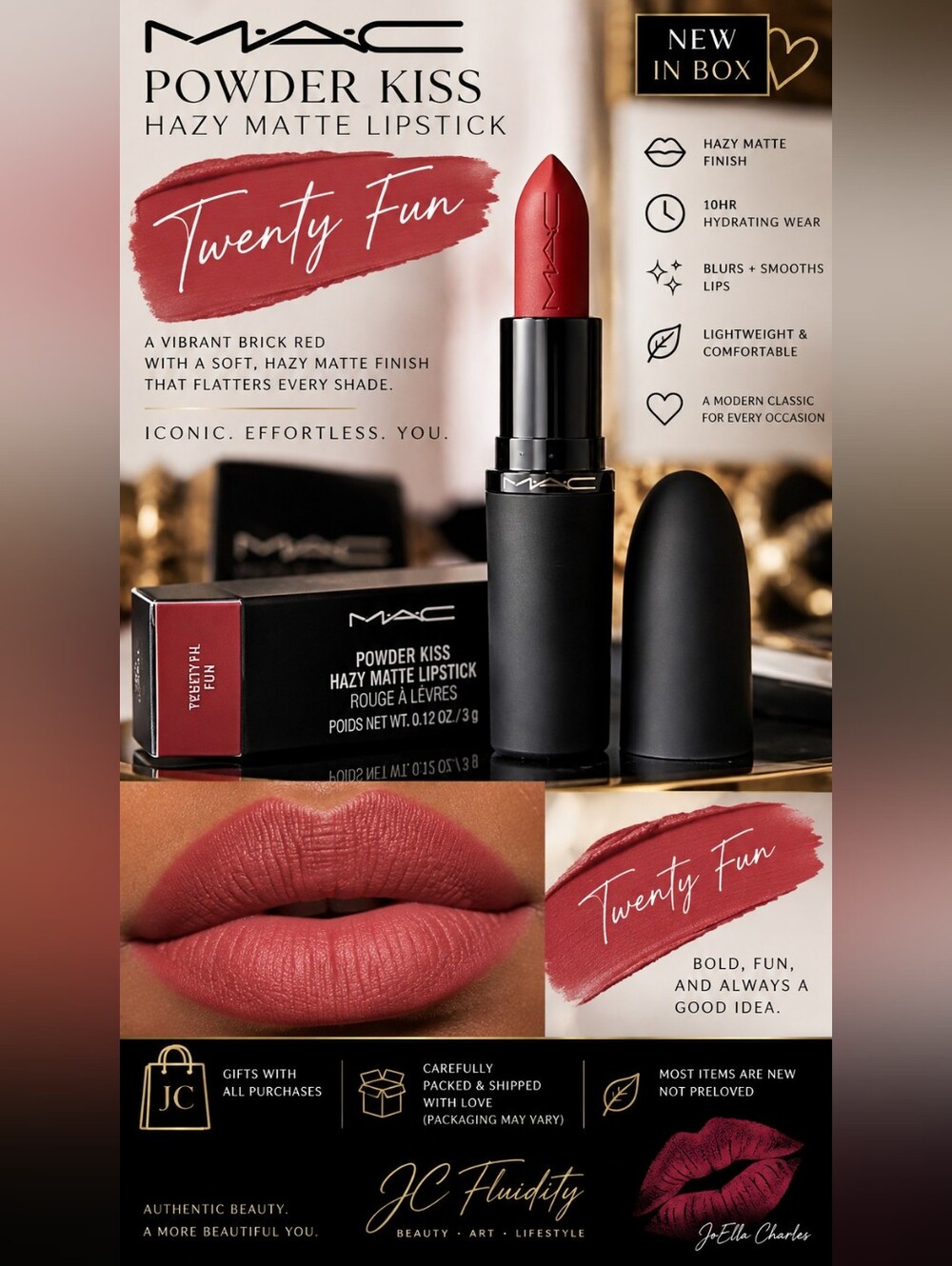 MAC Cosmetics Twenty Fun Powder Kiss Hazy Matte Lipstick — NIB